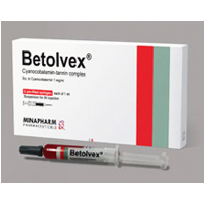 Betolvex ® 1 mg / ml ( Cyanocobalamin ) 2 prefilled-syringes